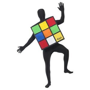 Rubik's Unisex Adult Puzzle Cube Costume / Multicolored